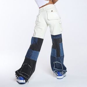 Jaded London patchwork denim jeans